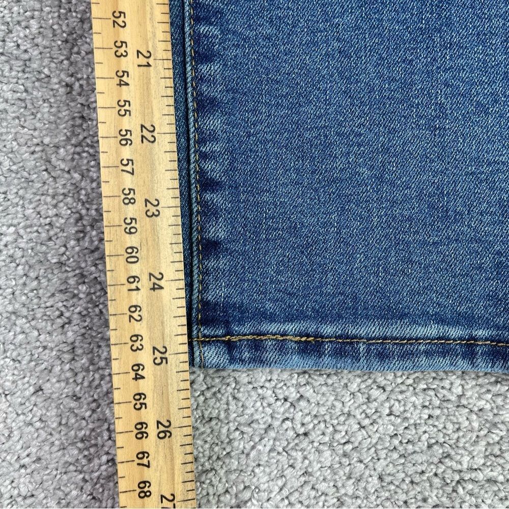 Levi’s Ribcage Jeans Women's 29 Blue Straight Ankle High Rise Button Fly - Picture 11 of 13